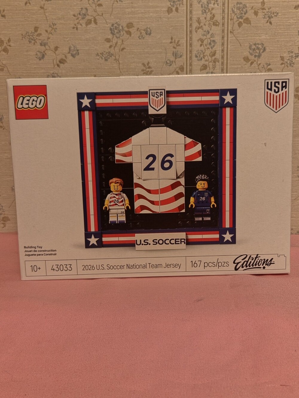 NIB LEGO 43033 U.S. Soccer 2026 National Team Jersey Display, 10+, 167 Pieces
